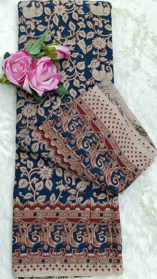 Pure Kalamkari Cotton Saree