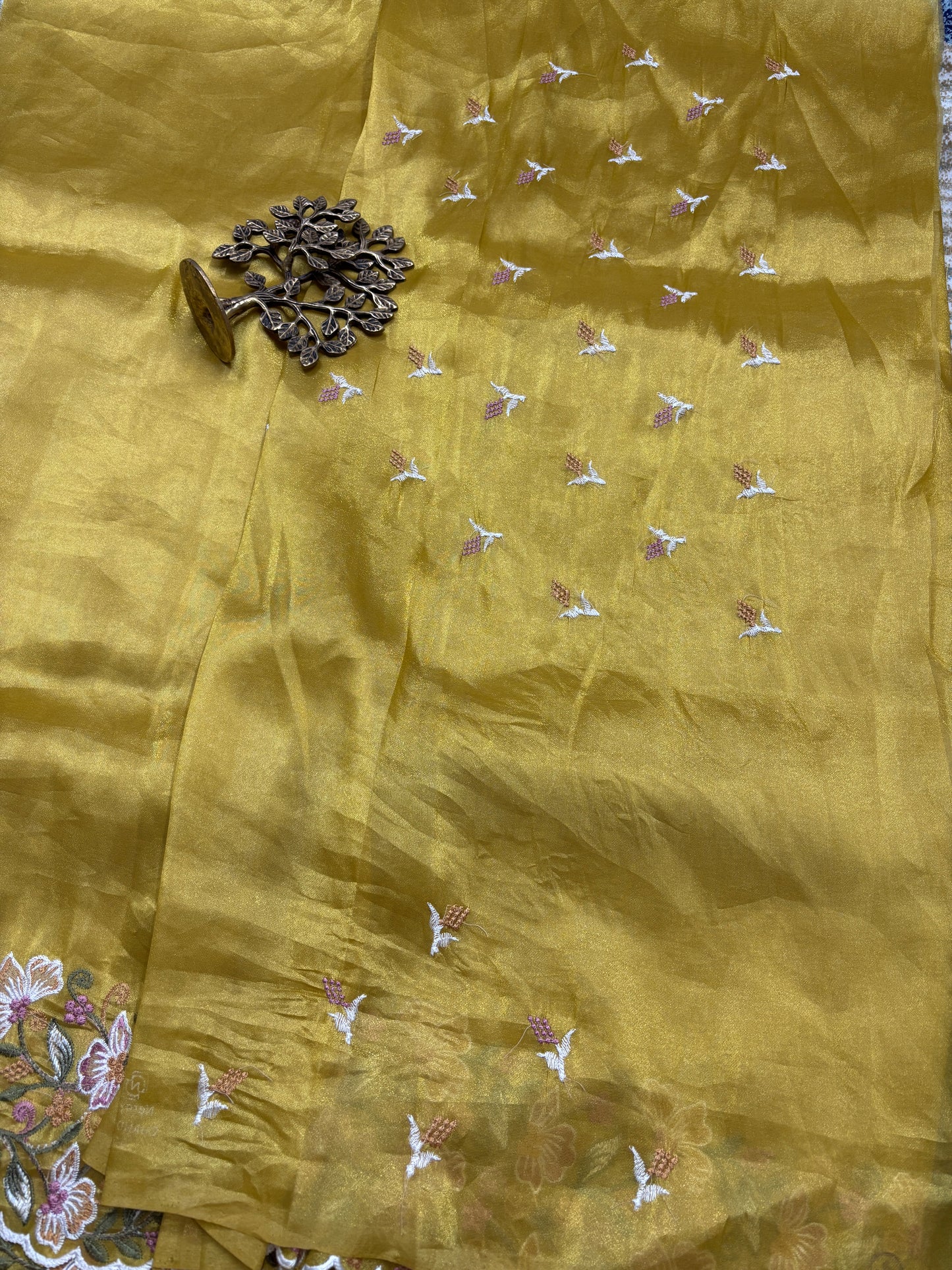 Pure Tussar Scallop Work