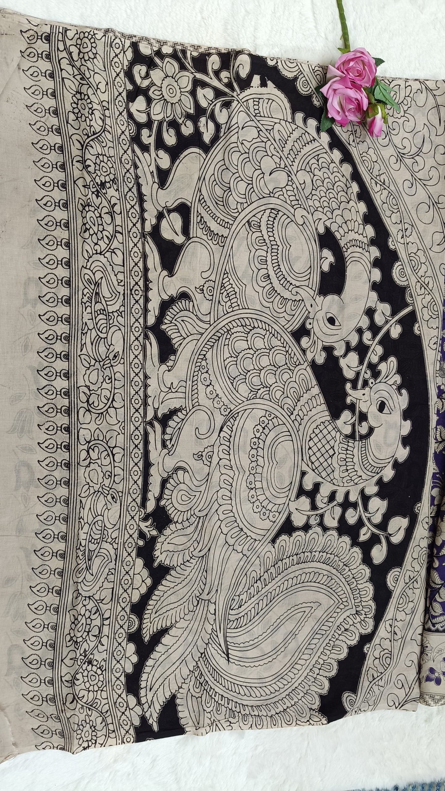Pure Kalamkari Cotton Saree