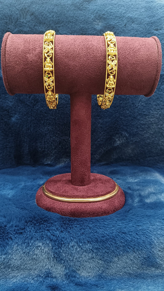 Lakshmi Devi floral with white stone