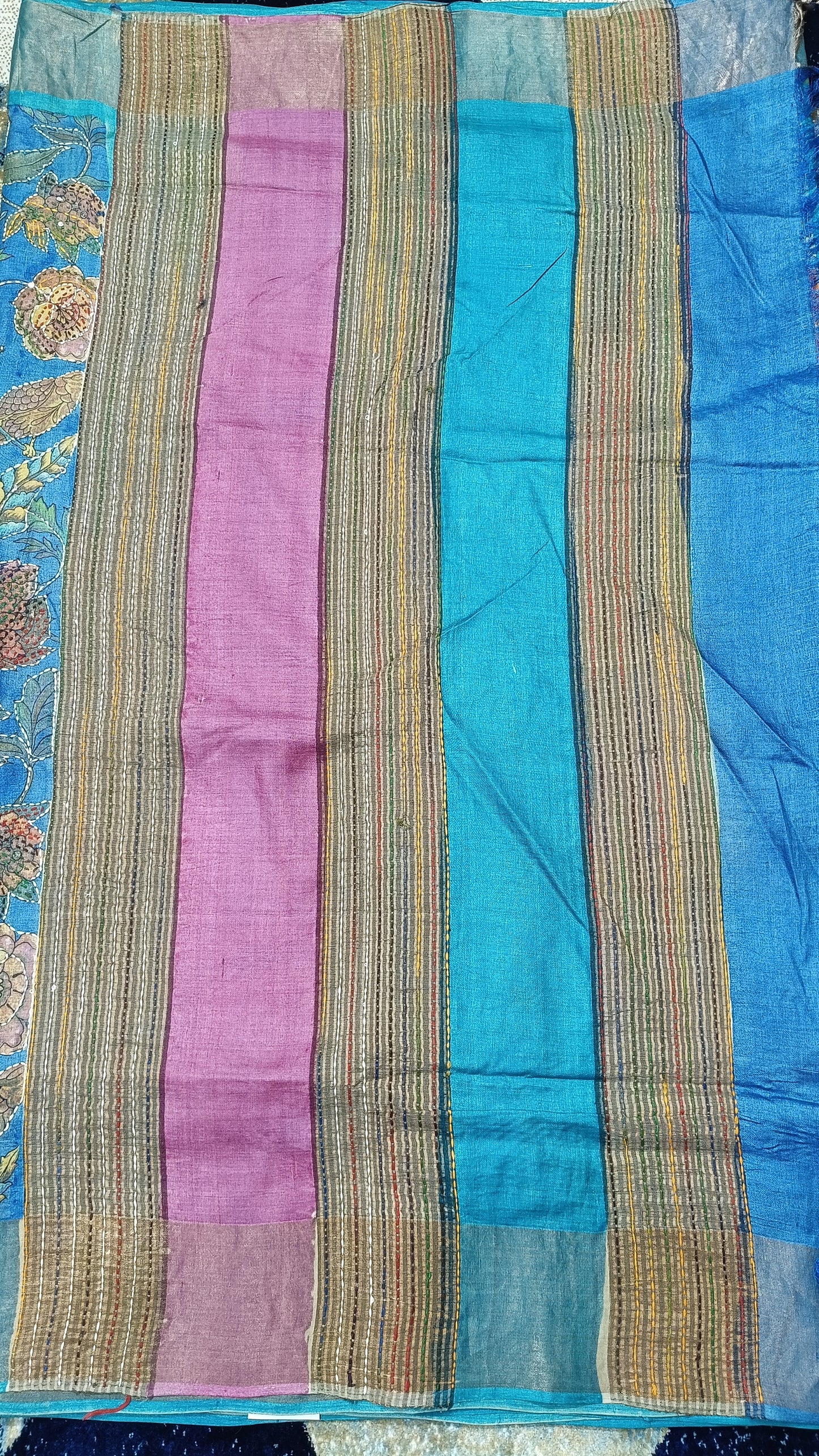 Pure Tussar Kanta Work