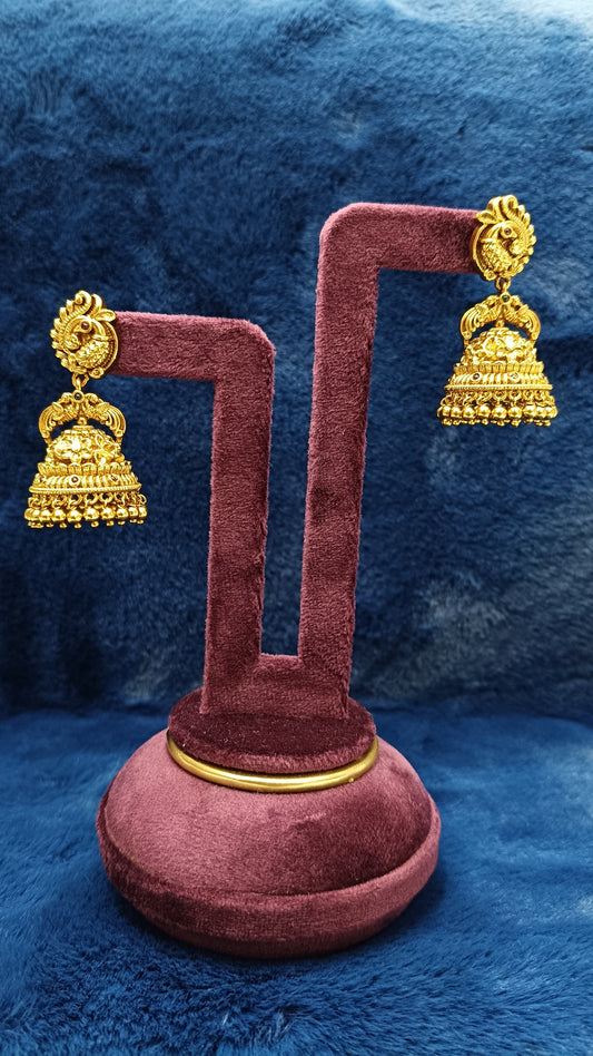 Nakshi peacock Jhumkas