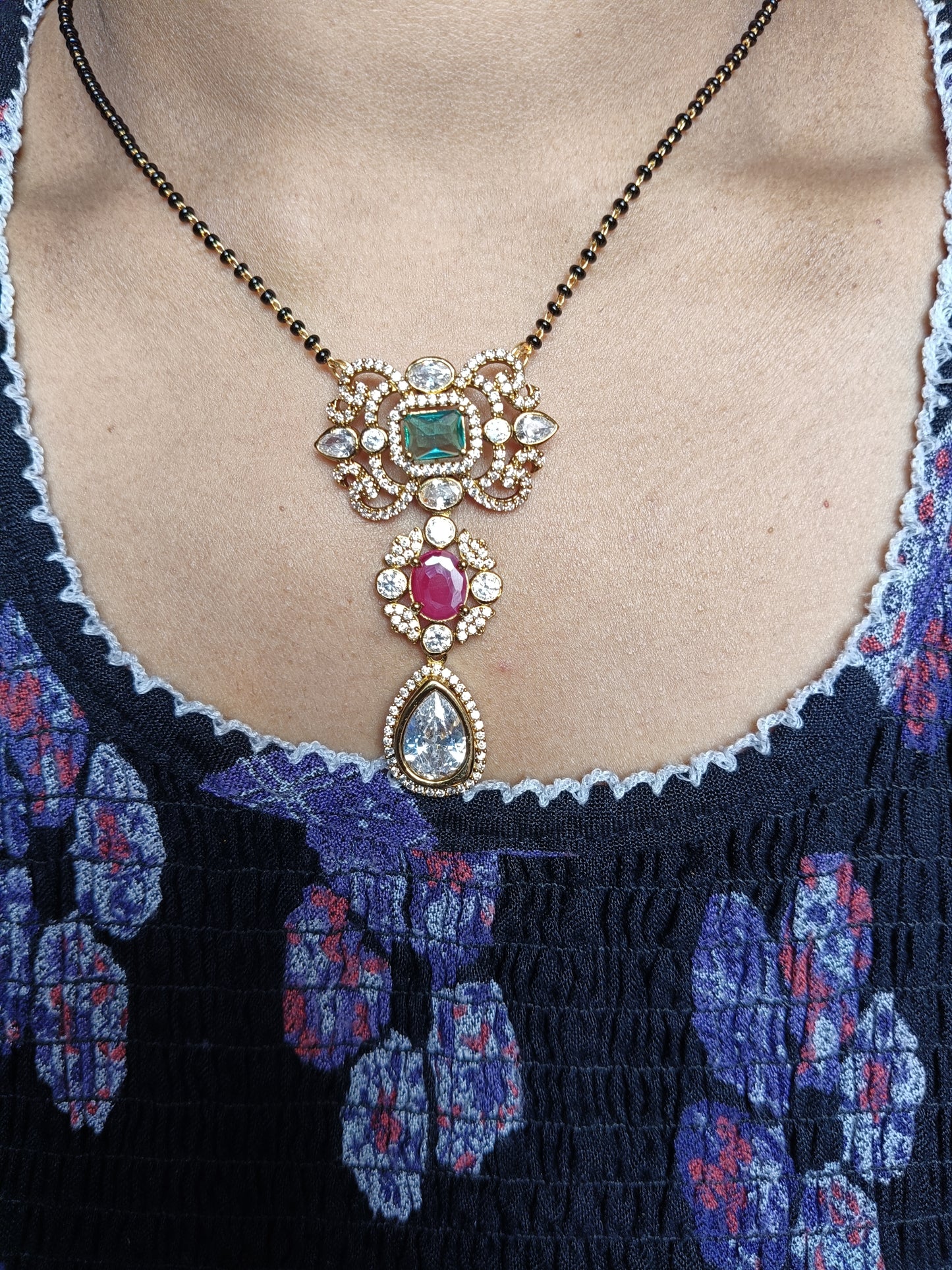 nnc045 micro gold plated short nallapusalu NN Collections