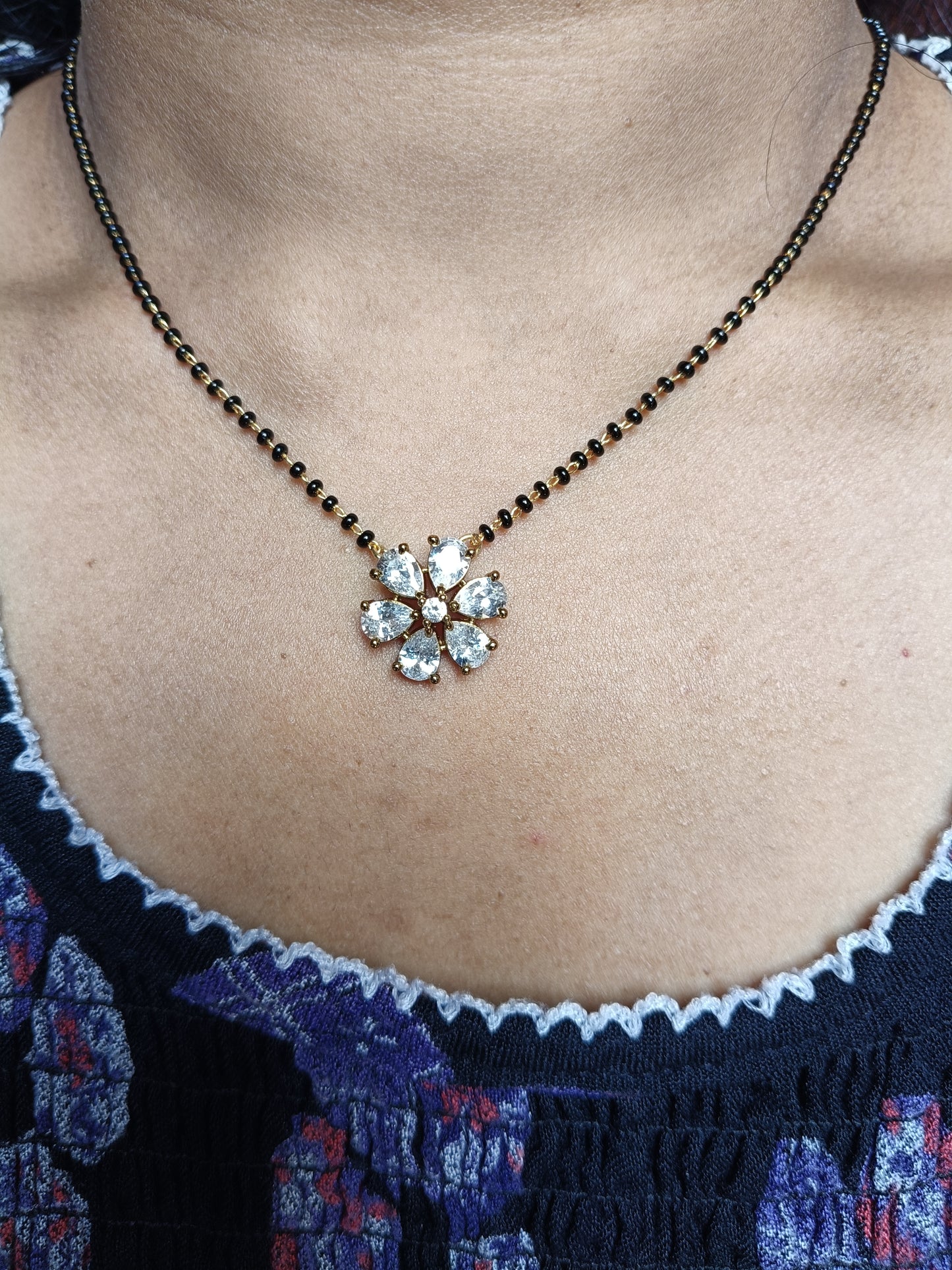 nnc036 Micro gold plated short nallapusalu NN Collections