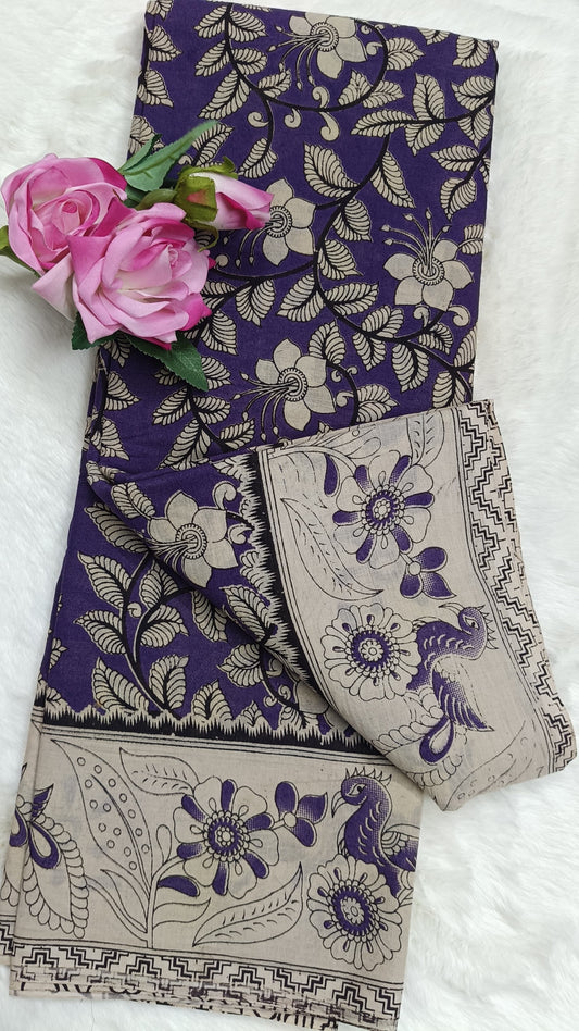 Pure Kalamkari Cotton Saree