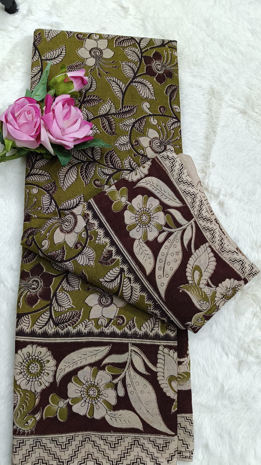 Pure Kalamkari Cotton Saree