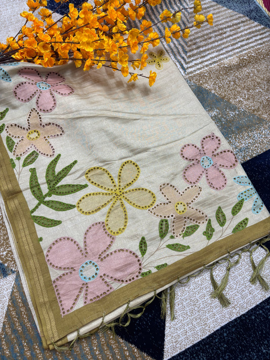 Tussar with Boring Work