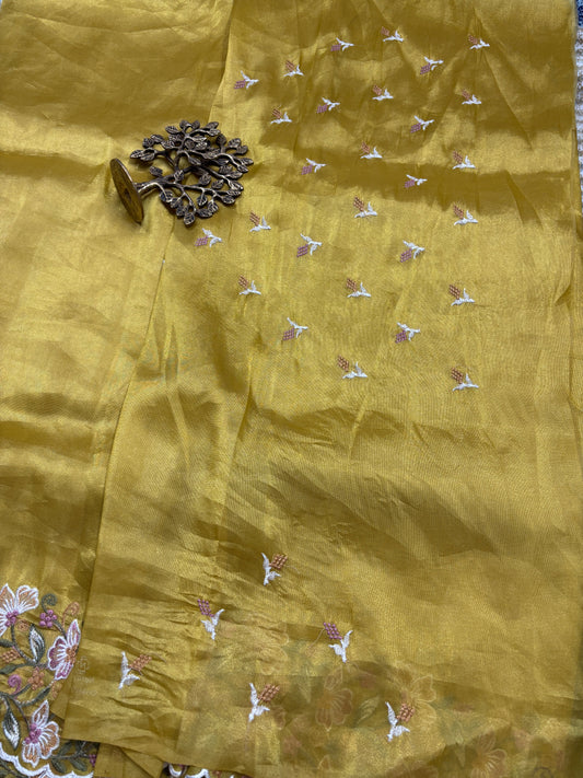 Pure Tussar Scallop Work