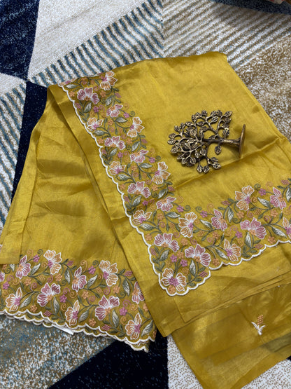 Pure Tussar Scallop Work
