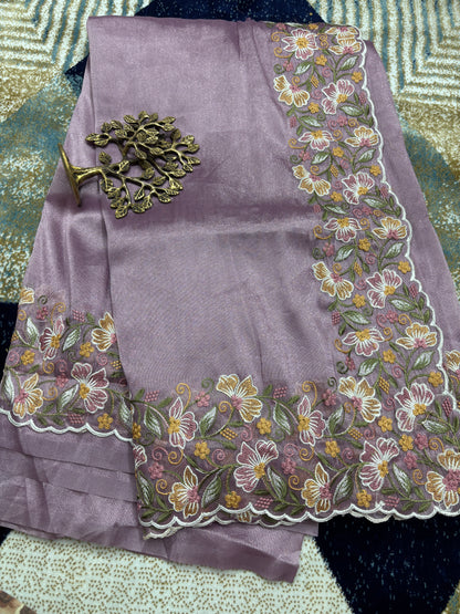 Pure Tussar Scallop Work