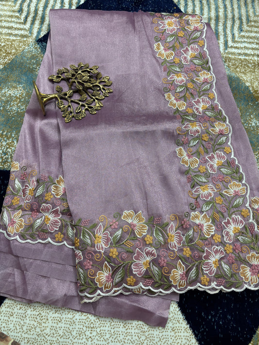 Pure Tussar Scallop Work