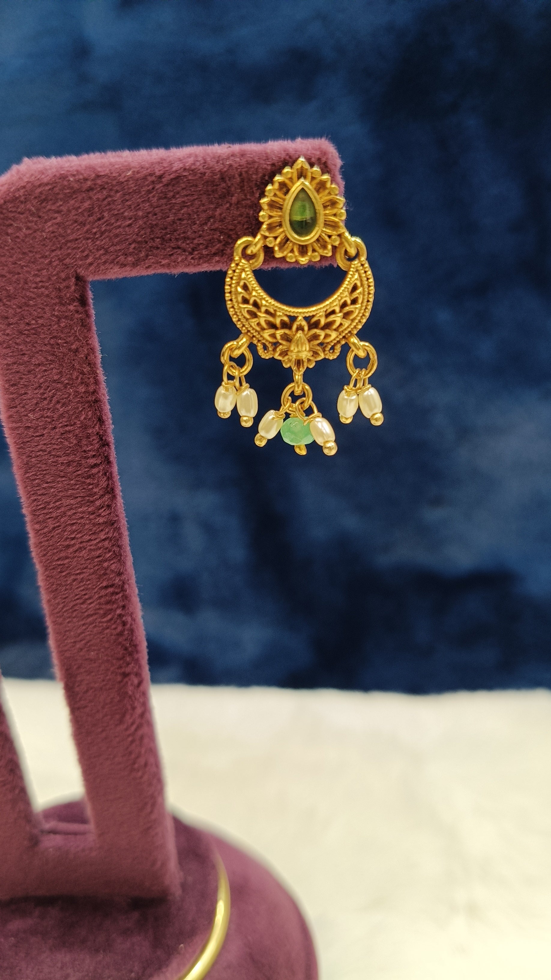 Flower Design with Chadbali Earrings NN Collections