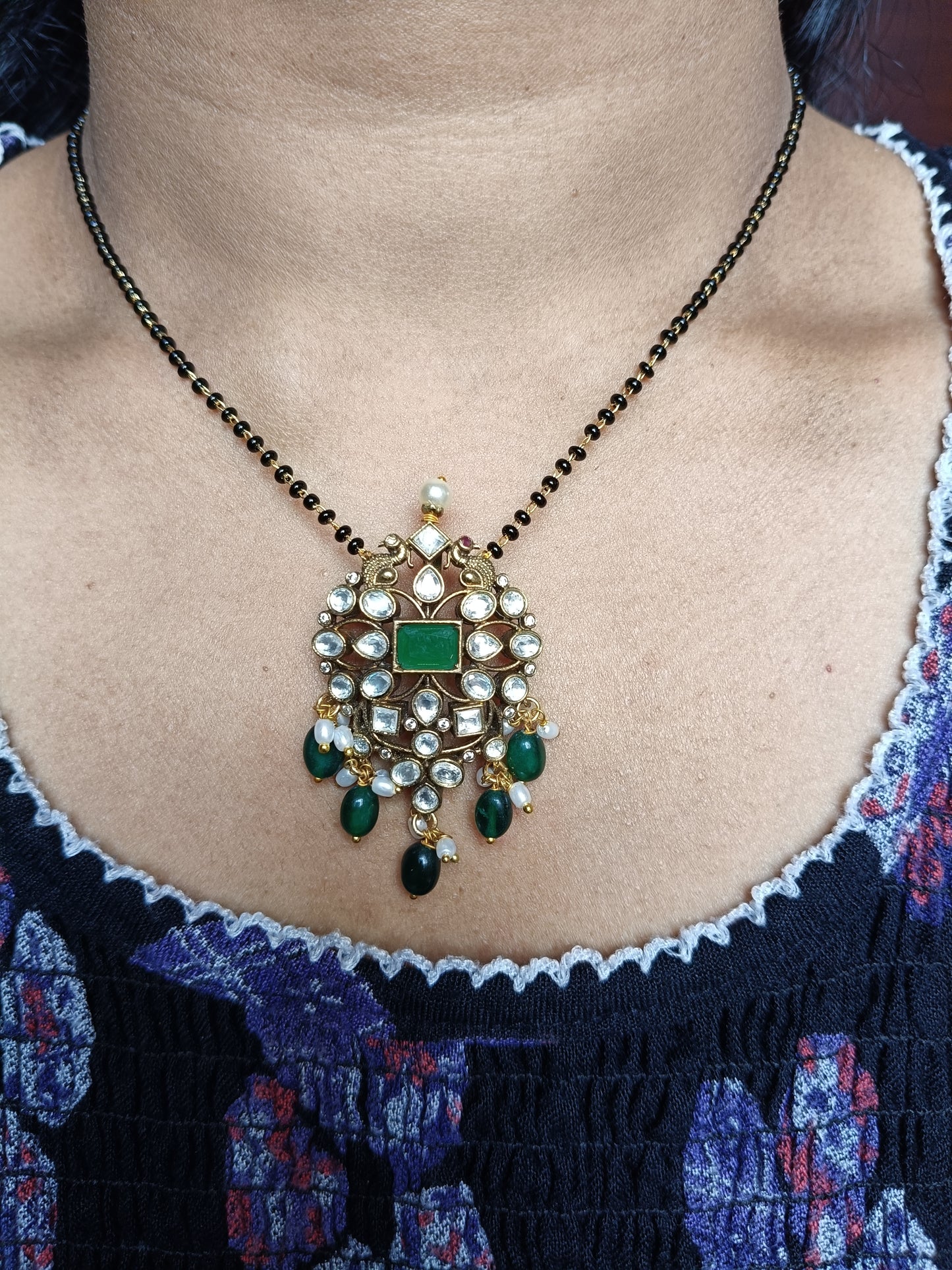 nnc039Micro gold plated short nallapusalu NN Collections