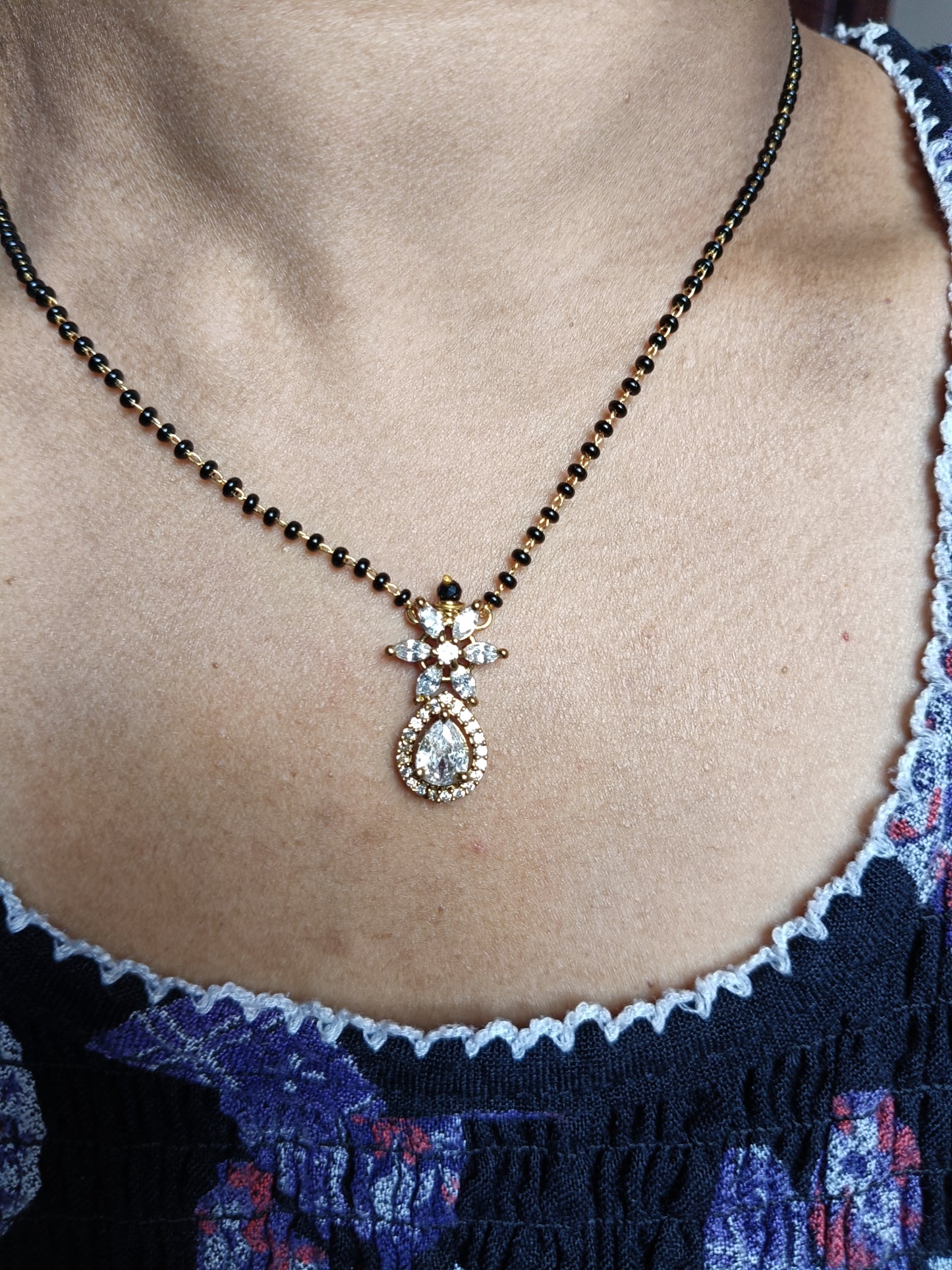 nnc099 Micro gold plated short nallapusalu NN Collections