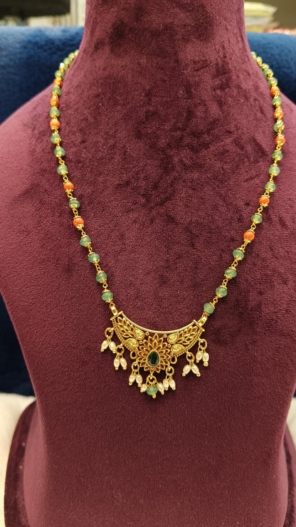 Flower Design with Chadbali Earrings NN Collections