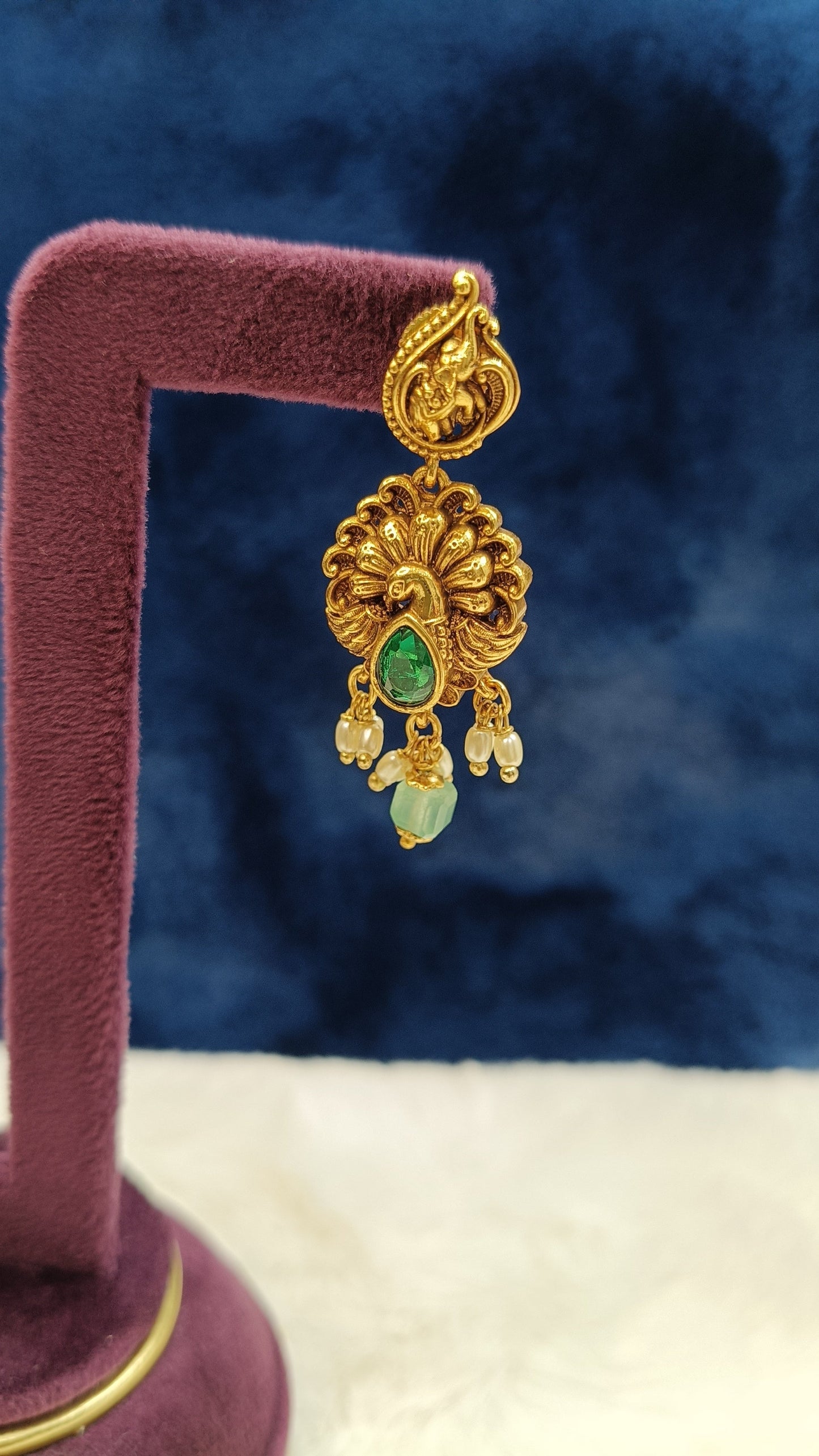 Peacock pendant with Earrings NN Collections