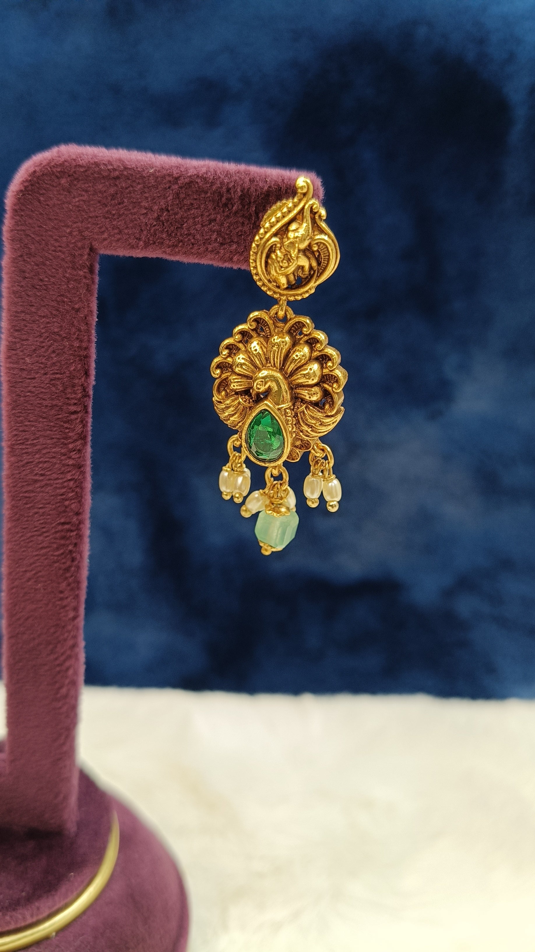 Peacock pendant with Earrings NN Collections
