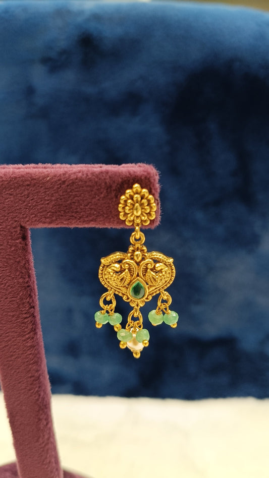 Premium Peacock pendant with Earrings NN Collections
