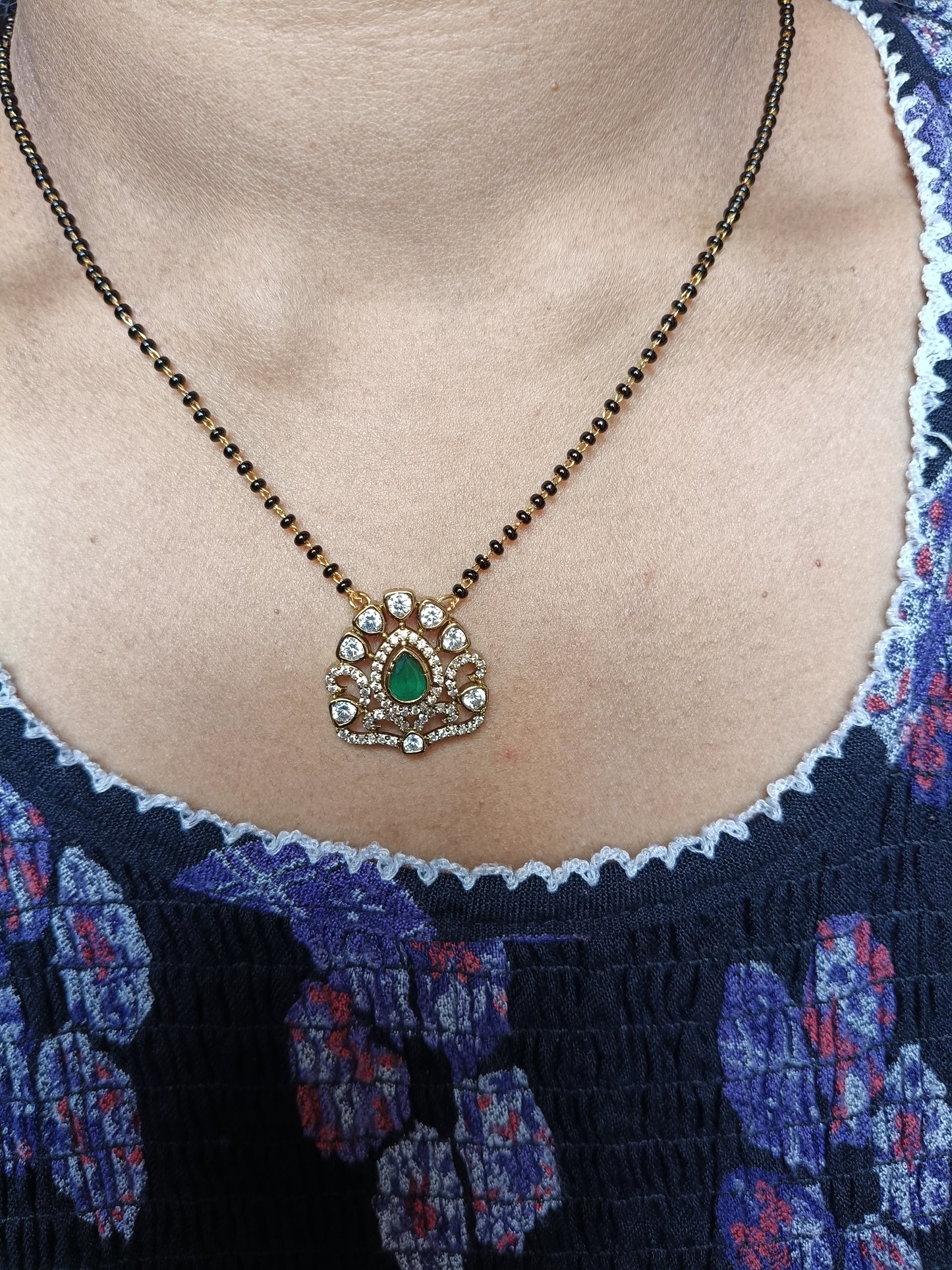 nnc025 micro gold plated short nallapusalu NN Collections