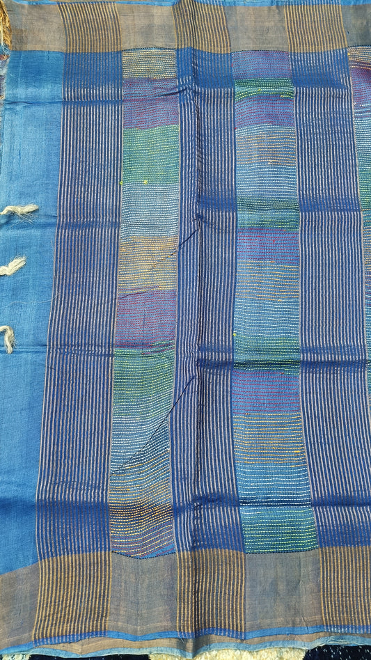 Pure Tussar Kanta Work