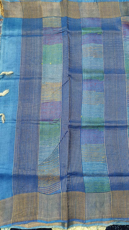 Pure Tussar Kanta Work