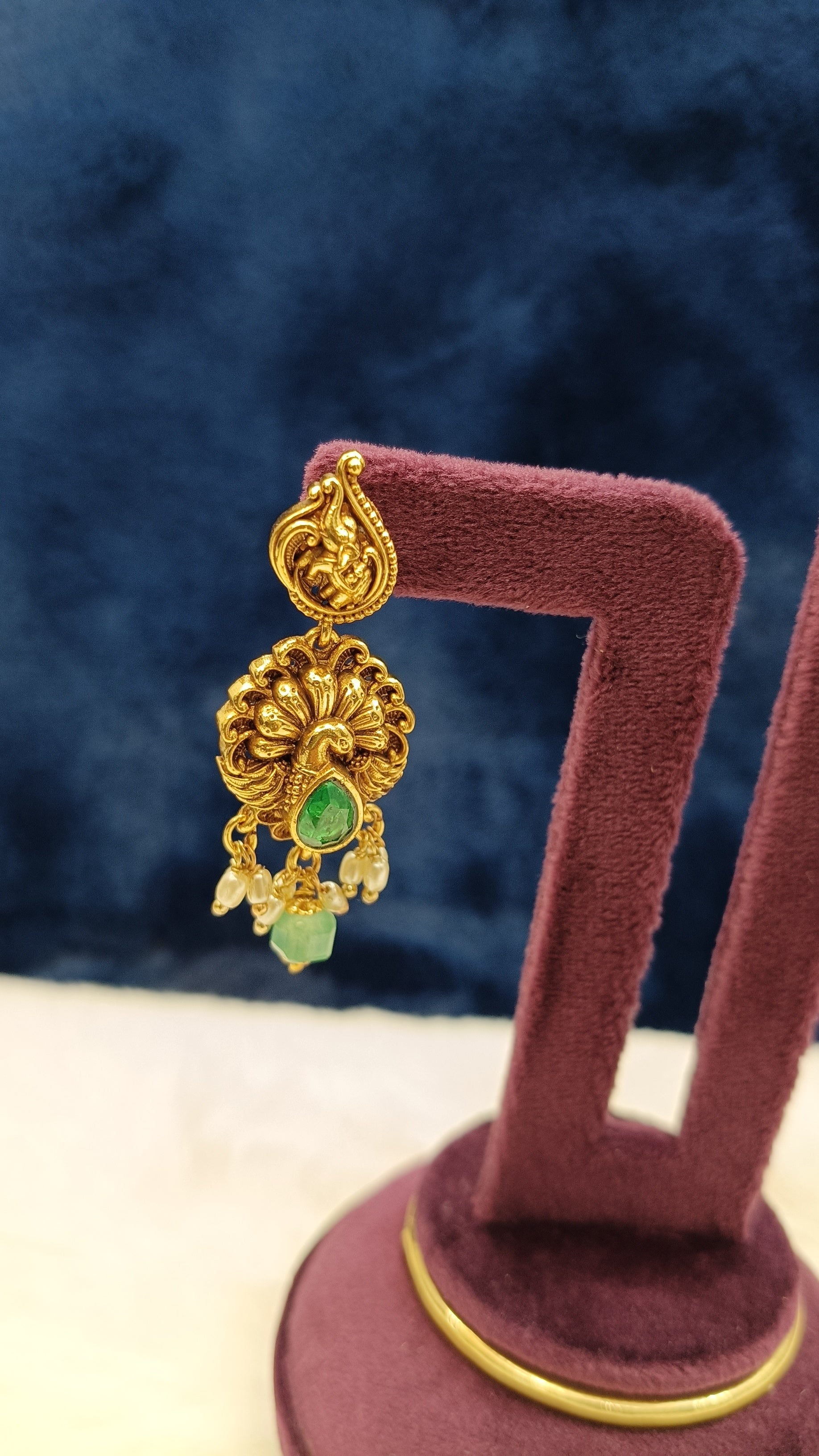 Peacock pendant with Earrings NN Collections