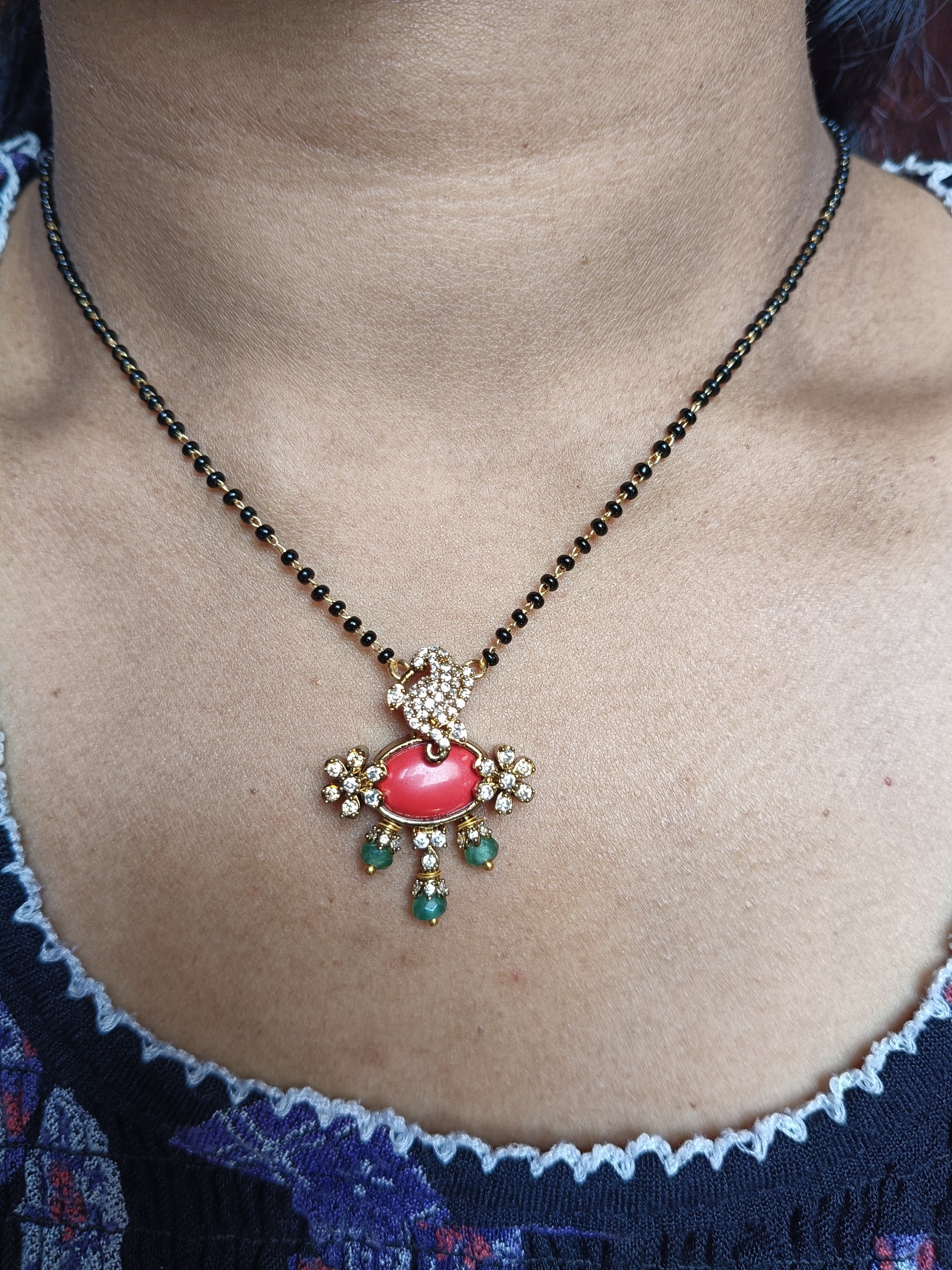 nnc064 Micro gold plated short nallapusalu NN Collections