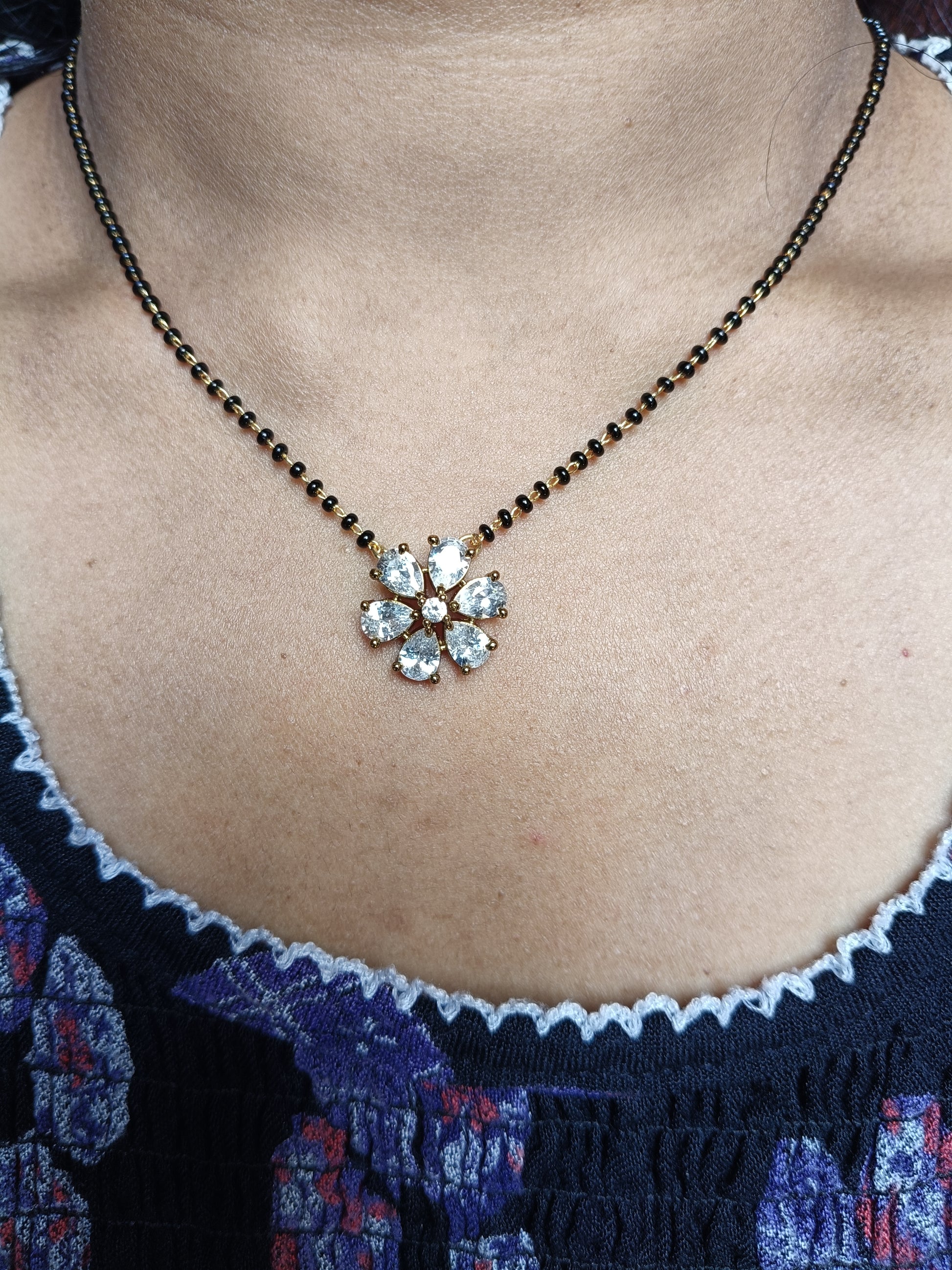 nnc036 Micro gold plated short nallapusalu NN Collections