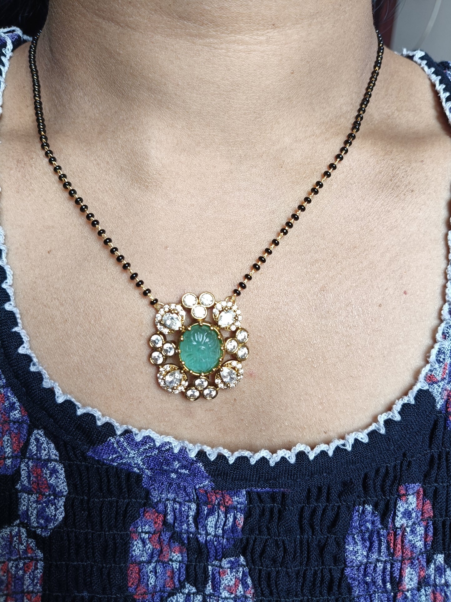 nnc075 Micro gold plated short nallapusalu NN Collections